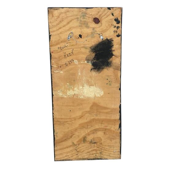 John Sperry Outsider Southern Folk Art “Owl” Painting 24” X 11” - Picture 5 of 6